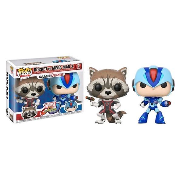 Funko pop! Marvel VS Capcom: Rocket VS Mega Man X - FUNKO - Pop Vinyl - 2 figurer - Blandet