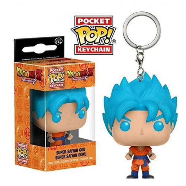 Nøglering - Dragonball Z - Goku - Super Saiyan God Super Saiyan - Flerfarvet - Vinyl Flerfärgad