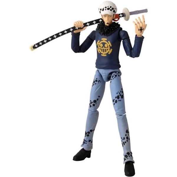 Anime Heroes figur 17 cm - Trafalgar Law - Bandai - One Piece Flerfärgad