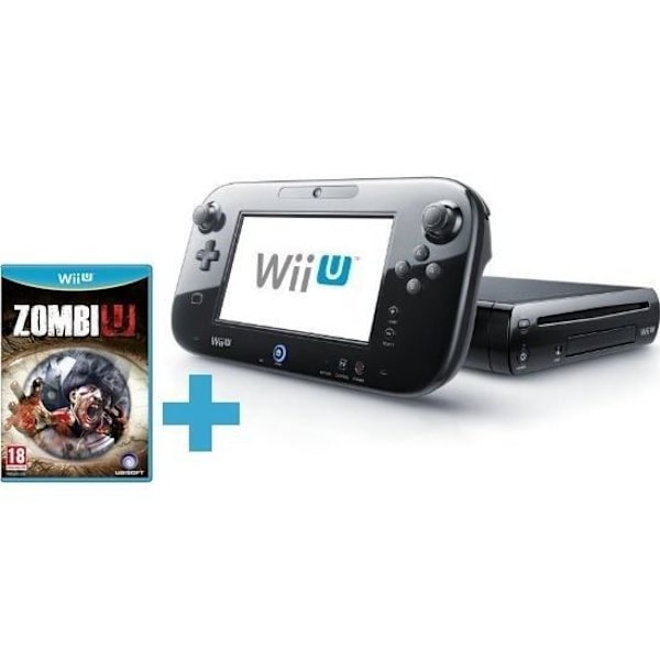 Wii U Premium Console Zombi U Pack Sort - Nintendo - 32 GB - Zombi U spil - Sort Wii U Pro fjernbetjening