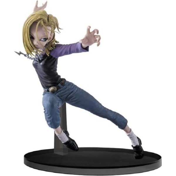 Dragon Ball Z-figur: Android C-18 - BANPRESTO - 15 cm - Mycket realistisk - Blandat - Svart - Flerfärgad Flerfärgad