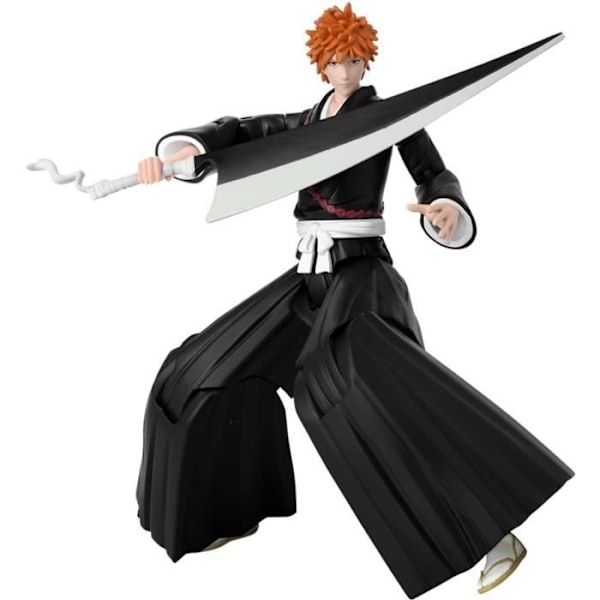 Anime Heroes -hahmo 17 cm - Kurosaki Ichigo - Valkaisuaine - BANDAI Svart