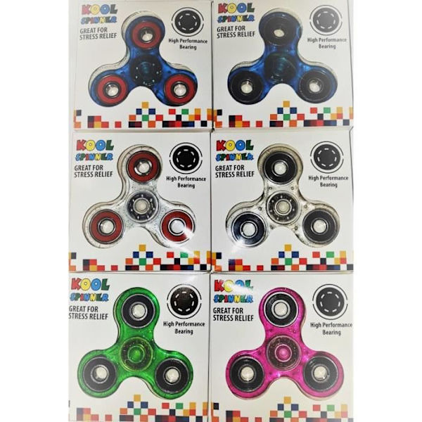 Glitter spinner - My spinner - Original model - Ubrydelig ABS kvalitet - 6 trendy farver