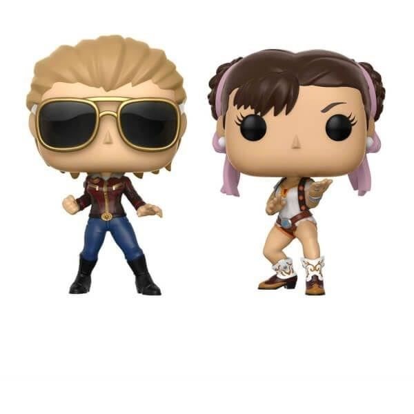2 Funko Pop! Marvel VS Capcom: Captain Marvel VS Chun-Li