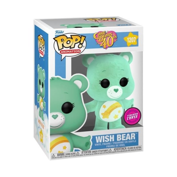 Funko Pop! Animation: Care Bears 40-årsjubileum - Wish Bear (med flockad jakt)