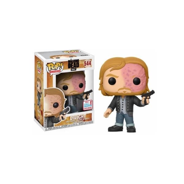 Funko - Walking Dead Figur - Dwight Burnt Face Eksklusiv Pop 10 cm Svart