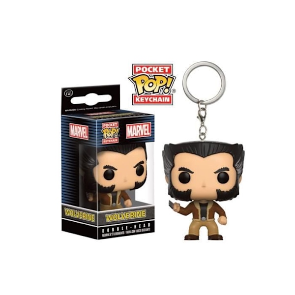 Marvel nøglering - Logan Pocket Pop - Sort - FUNKO - Børn - Unisex