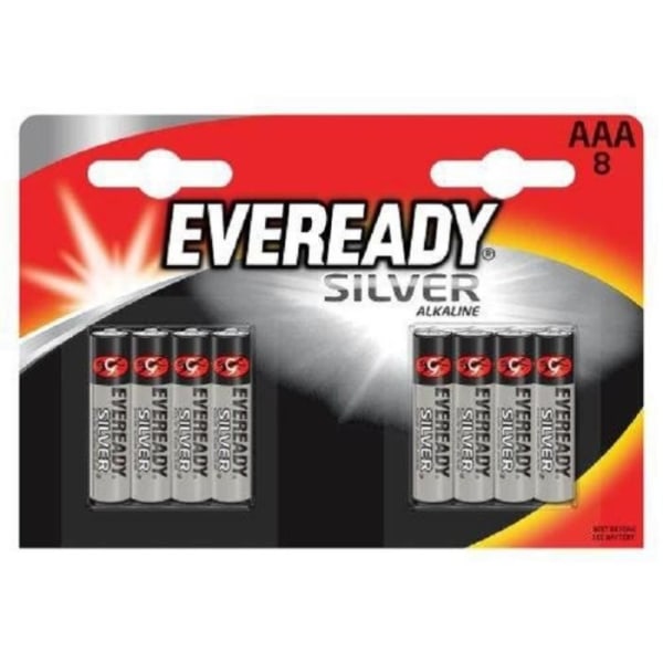 ENERGIZER EVEREADY - Alkaline Silver AAA-batterier - (Pack med 8)