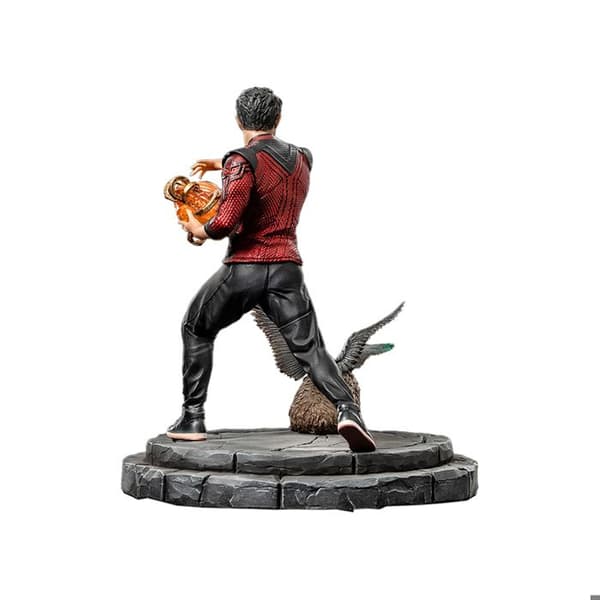 Statue - Iron Studios - Shang-Chi & Morris - Limited Edition - 1/10 - Polystone Rød Sort