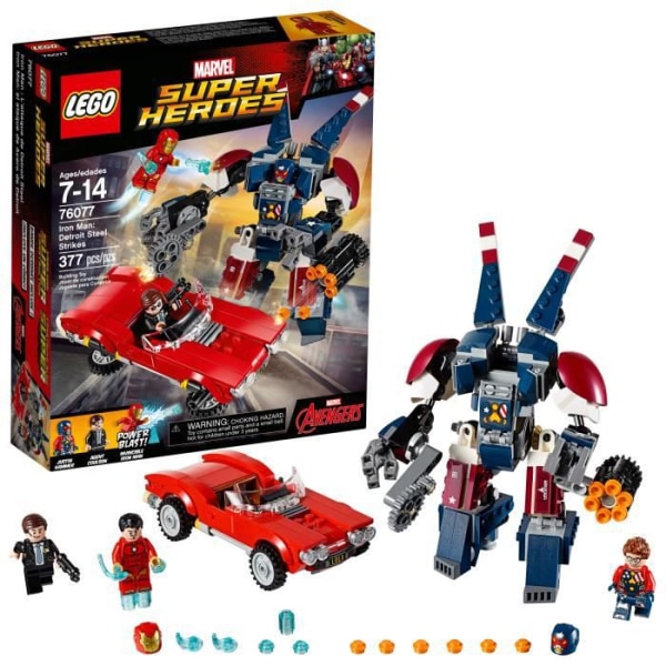 LEGO Super Heroes Iron Man: Detroit Steel Strikes 76077 Toy - Svart - DIY - Blandat - Ålder 7