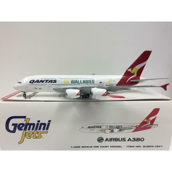 Gemini Jets - Replika flygplan Qantas Airbus A380 VH-OQH Go Wallabies - 1:400