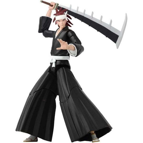 Anime Heroes statyett 17 cm - Abarai Renji - Bleach - BANDAI Svart