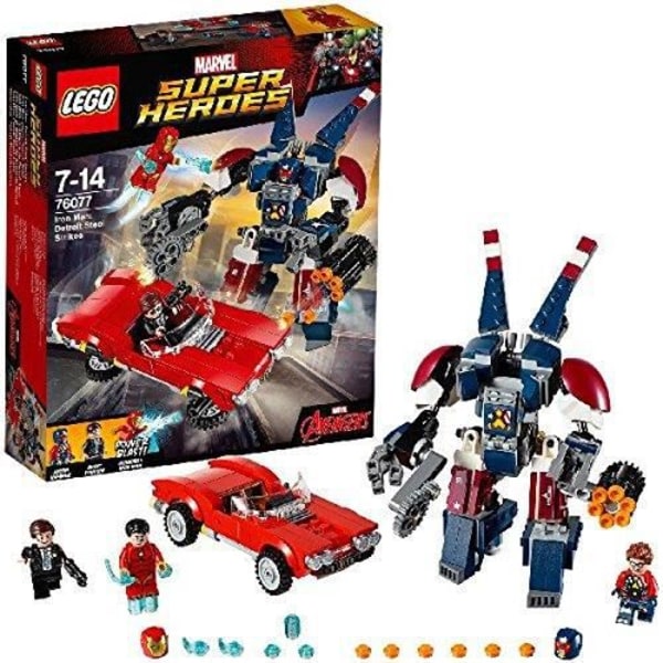 LEGO rakennuslelu - Iron Man Detroit Steel Strikes - 136 osaa - 8-vuotiaat ja sitä vanhemmat