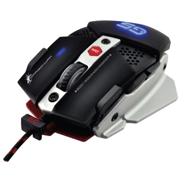 Gaming Mouse - DragonWar - Warlord - Kablet RGB - 8 programmerbare knapper - 4000 dpi