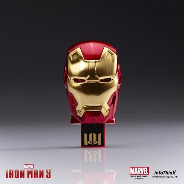 USB nøgle - IRON MAN - Mark 42 - Udtrækkelig 8GB - Hjelm design - Superhelt