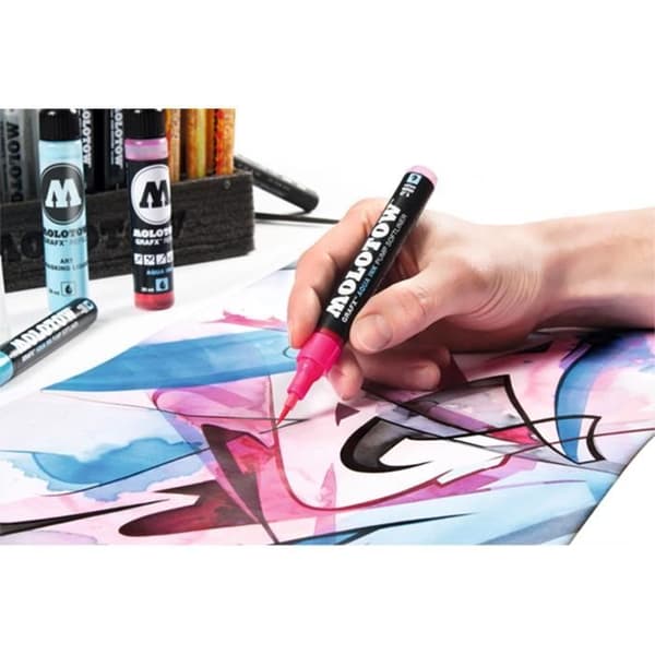 6 kpl Molotow Grafx Aqua -mustemerkkien sarja