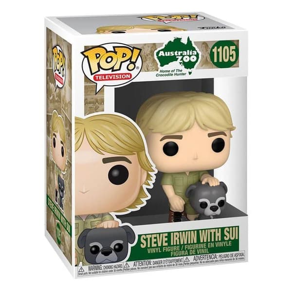 POP Steve Irwin figur med Sui - FUNKO - Samlelegetøj - 9 cm - Sort svart