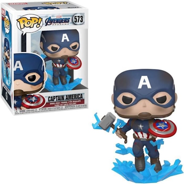 Funko Pop! Marvel: Endgame - Kaappaa Amerikka rikki kilpi ja Thorin vasara Flerfarvet