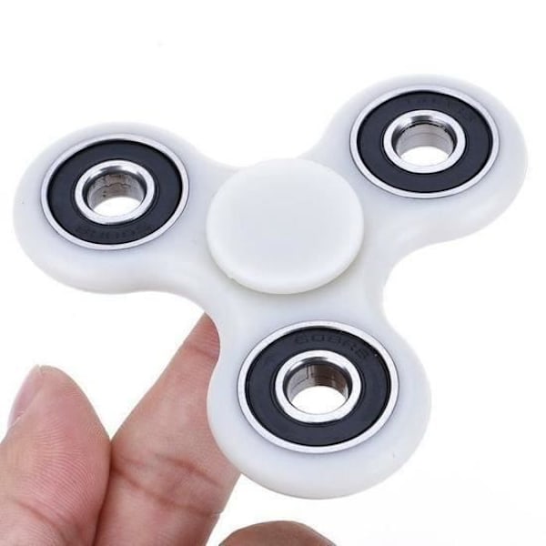 STOEX® Fidget Spinner - Tri-Spinner Fidget Toy - Hand Spinner - Ultrahurtige lejer - Fidget Spinner Child - Voksen hvid