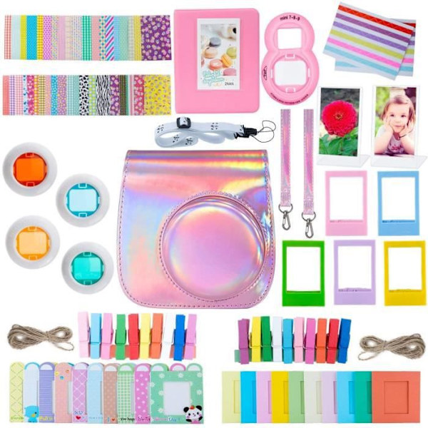 ZWOOS 12 i 1 CAMERA-tilbehør til Instax Mini 9- Mini 8- Mini 8+- Mini 8S-kamera, medfølger etuier til 164