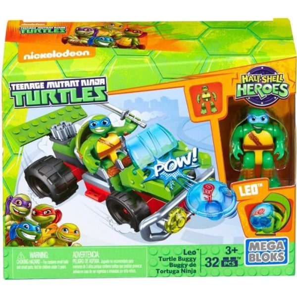 Byggleksak - MEGA BLOKS - Ninja Turtles - Half Shell Heroes - Leo actionboll