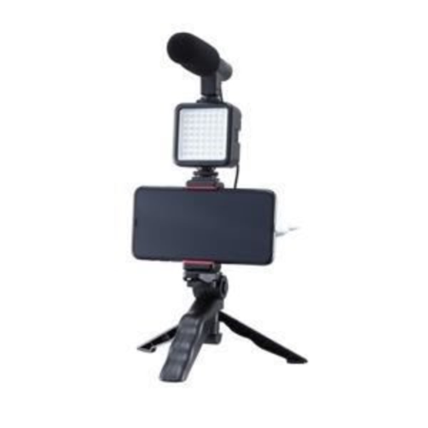 MUVIT Stativ med LED, mikrofon og smartphoneholder