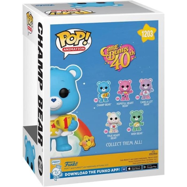 Funko Pop! Animation: Care Bears 40-årsjubileum - Champ Bear - Vit - Leksak - Vuxen - Care Bears