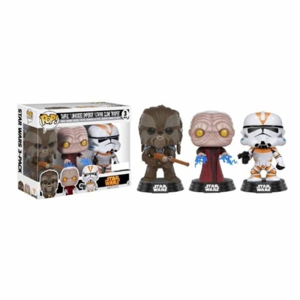 Figurer Funko Pop! Star Wars: Tarfful, Oskärmad Kejsare, Utapau Klontrupper - Exklusiv - FUNKO - 9 cm Tarfful, Unhooded Emperor, Utapau C