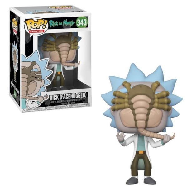 Funko Pop! Rick och Morty: Rick w/Facehugger Rick med Facehugger