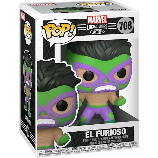 Funko Pop! Marvel - Luchadores - Hulk Grön, svart, röd