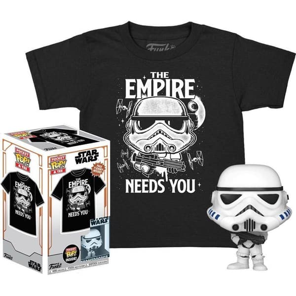 Pocket Pop! & Tee - Star Wars - Stormtrooper - Størrelse M (kd)