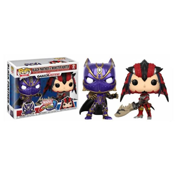 Funko Pop! Marvel vs Capcom - Black Panther vs Monster Hunter - Avengers - 10 cm