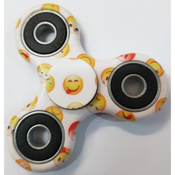 Hand Spinner - My spinner - SMILEY - ABEC 11 - Okrossbar ABS kvalitet - Gul och vit vit, gul