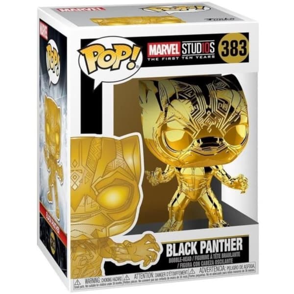 Figurine Funko Pop! Marvel Black Panther: Black Panther (Chrome) Krom