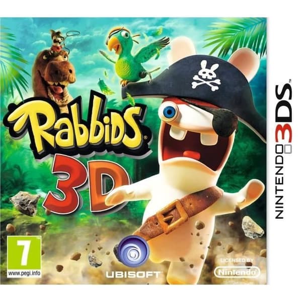 Videopeli - UbiSoft - Rabbids 3D - Seikkailu - Nintendo 3DS - Standard Edition