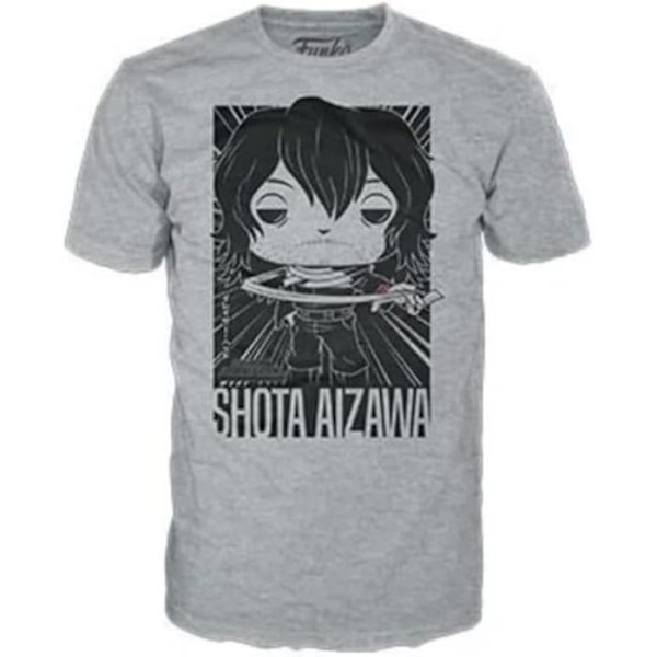 Funko pop! & Tee: My Hero Academia - Shota Aizawa - Samler T-shirt og vinylfigur Svart