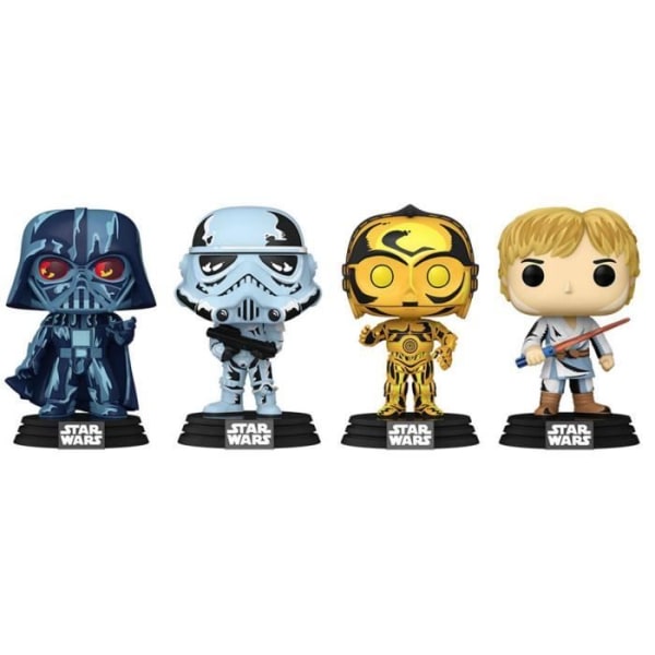 Funko pop! - Star Wars - 4 figurer - Retro-serien