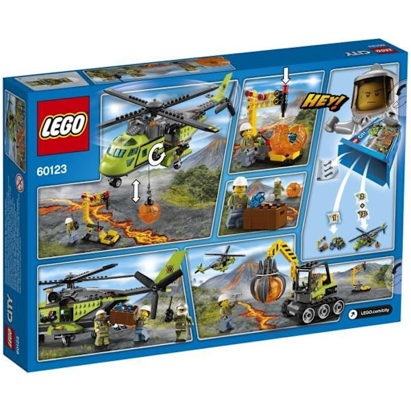 LEGO® City 60123 Volcano Supply Helikopter Flerfärgad