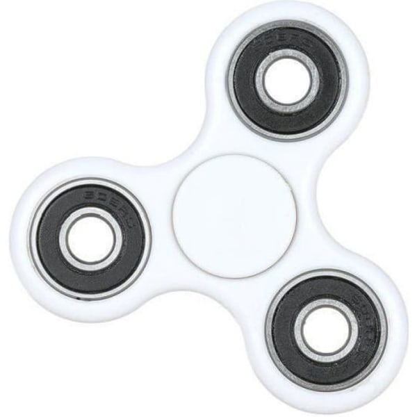 Fidget Spinner LTY - Tri-Spinner til barn eller voksen - Ultrahurtige lejer - Hvid Vit