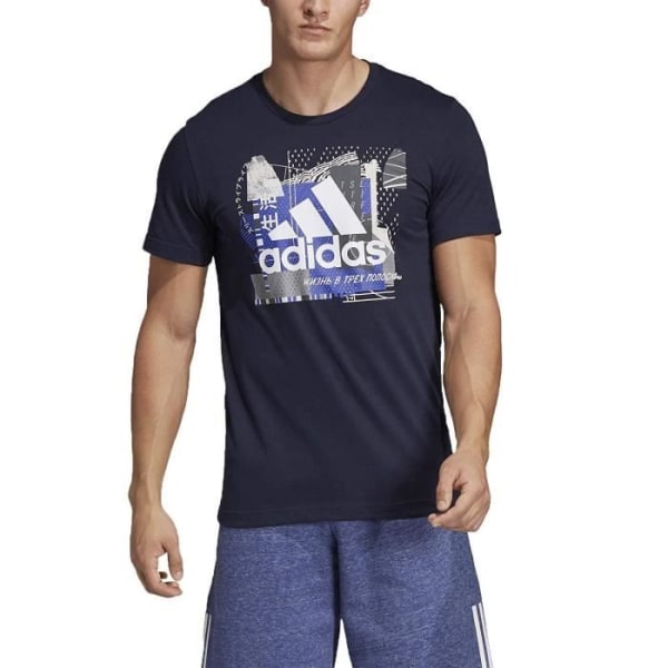 ADIDAS BLÅ T-SHIRT FÖR HERR DV3092 Blå S