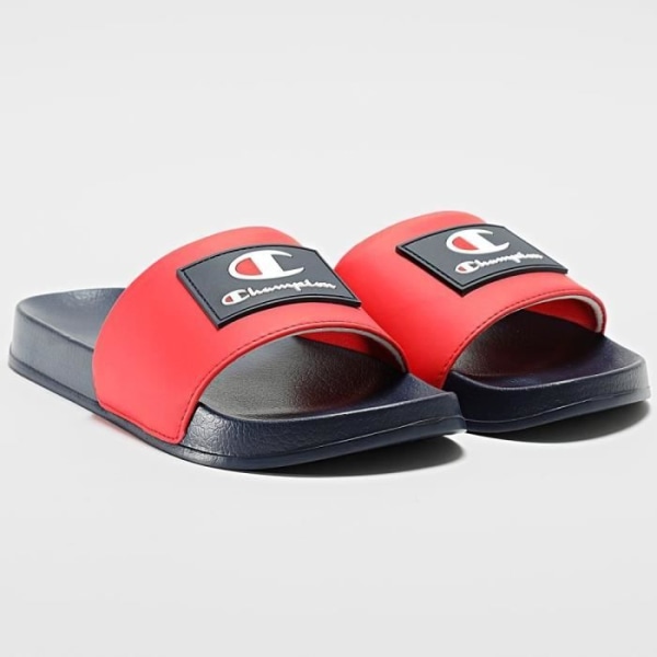 Sandaler för män - CHAMPION - Arubo S22051.RS001 - Ovandel i syntetiskt läder - Gummisula - Bekväm Svart röd 44