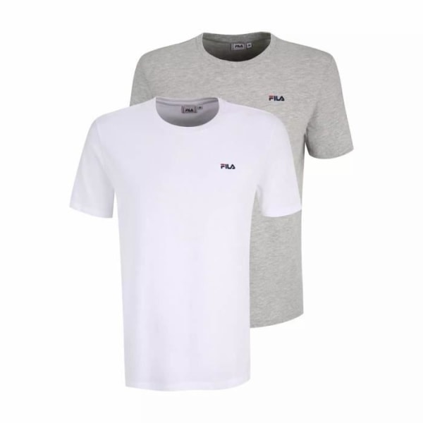 Paket med 2 Fila Brod t-shirts - ljus vit/ljusgrå melange Klar vit/ljusgrå melerad XXL