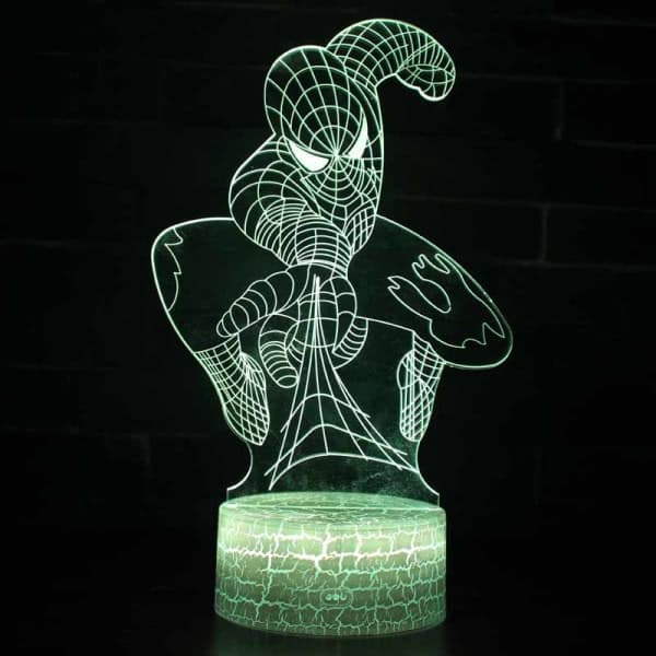 Spiderman 3D yölamppu Marvel-hahmo Spider Man yölamppu Spiderman