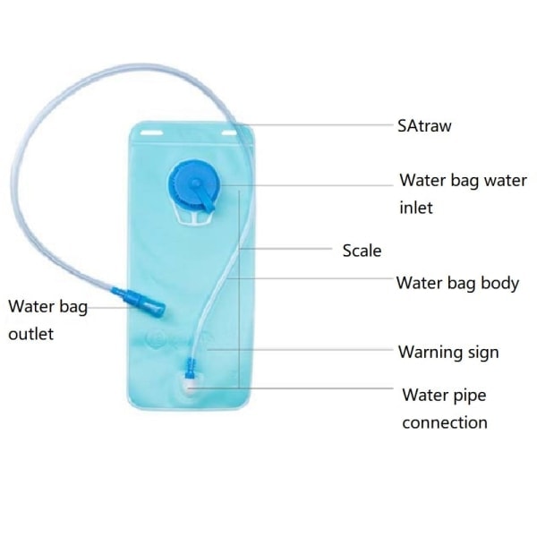 2L Vattenpåse Ryggsäck Motorcykel Camping Tillbehör Fällbar Vandring Cykel Stor Natur Vandring Hink Camelback 1PCS 1PCS