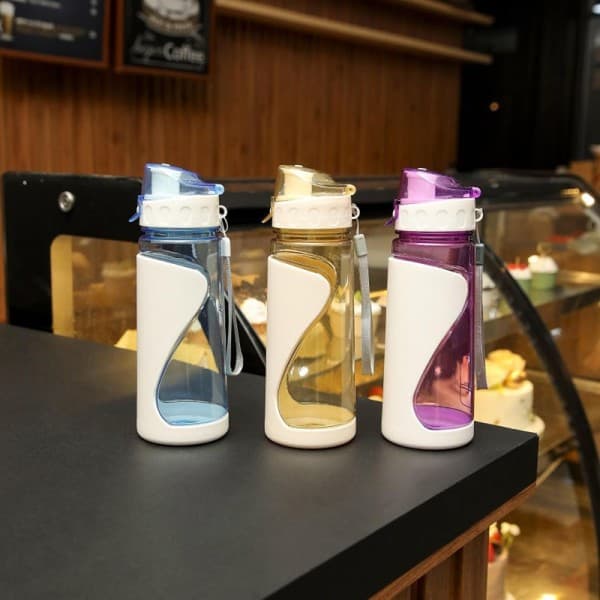 Vattenmugg Dubbelskikts plastkopp Lätt att bära Casual 650ml Purple