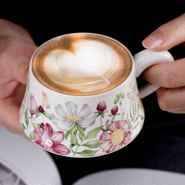 Kina tekopper og underkop espressolatte krus til fødselsdagsgave bryllupsmælk