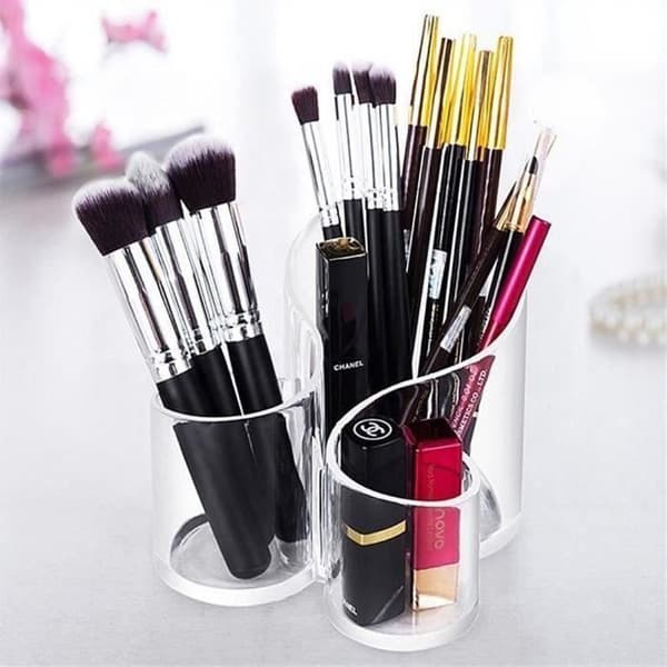 Makeup Organizer – 3 vatrondeldispenserbokse, akryl kosmetikopbevaringsorganizer LBQ76