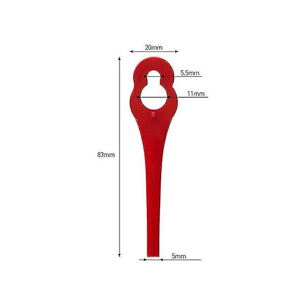 100 kpl Florabest LIDL FRTA 20 A1,FAT 18B3, FRT -rehunleikkurin vaihtolavat muovia