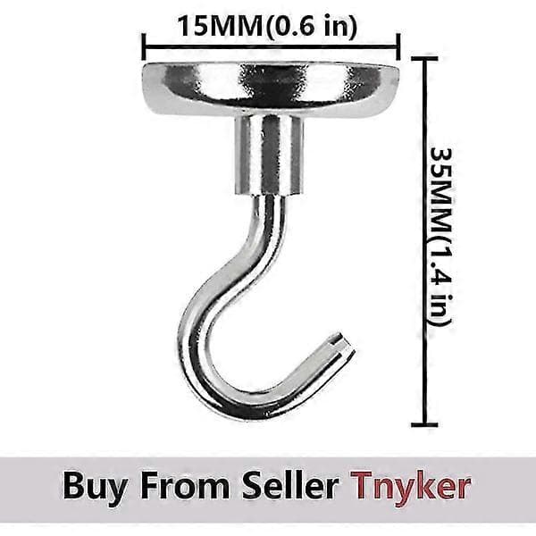 12 magnetiska krokar, extra stark magnet, för tak