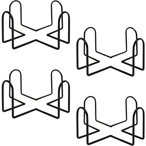 Coaster Holder, 4 STK metallholder for firkantede eller runde Coaster sett Hjem smijern hylle dekorasjon (stil 1)